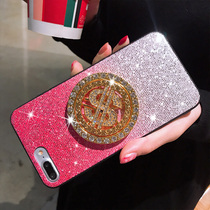 Apple 11 mobile phone case iphone11pro max Net red transshipment XSMAX rotating dollar gold coin turntable XR to money XS to make money 7 flash powder protective cover 8Plus