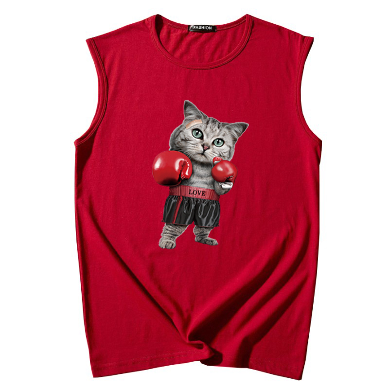 Áo vest thể thao nam Mùa hè Hàn Quốc Áo thun nam thể dục nhanh khô cotton không tay áo bóng rổ lỏng lẻo - Áo vest cotton áo khoác mùa đông nam hàn quốc