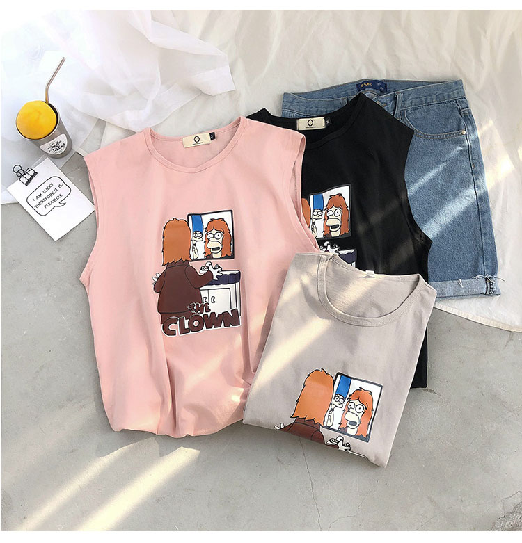 Mùa hè không tay áo thun nam in triều thương hiệu cá tính nam xu hướng hip hop gió lỏng áo vest thể thao - Áo vest cotton áo khoác nam thu đông