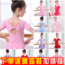 Childrens dance suit Girls practice suit Girls Spring and summer tutu Long sleeve dance suit Exam Chinese dance clothing