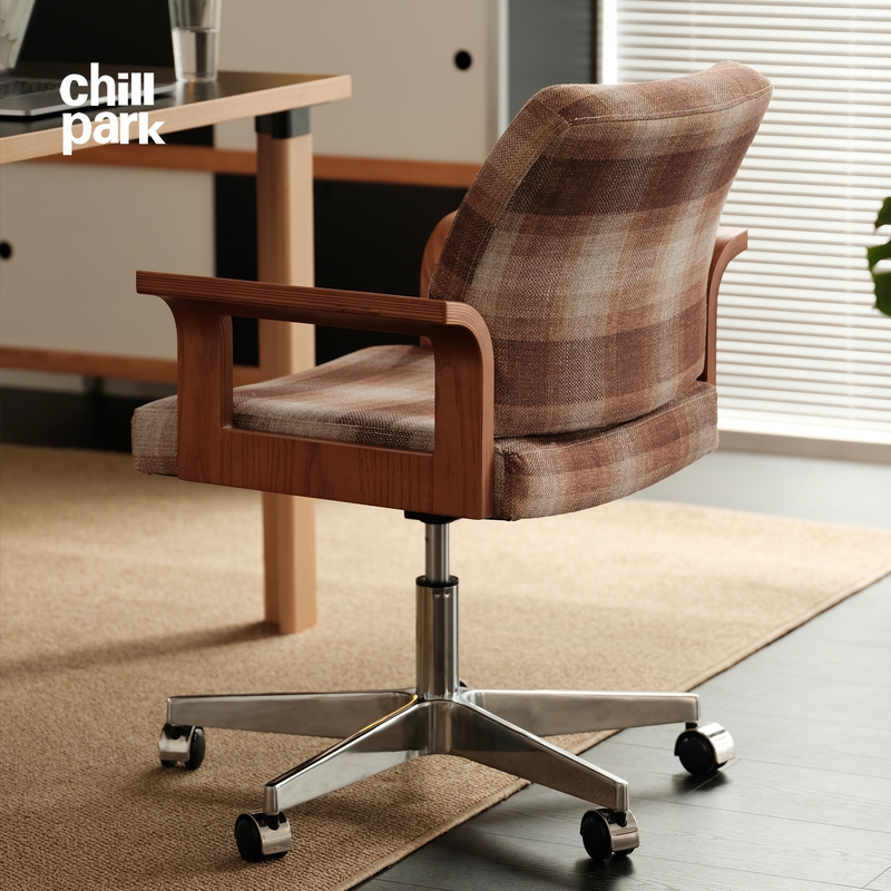 Medieval-Style Home Swivel Computer Chair for Bedroom and Study, Adjustable Ergonomic Office Chair, Designer Desk Chair