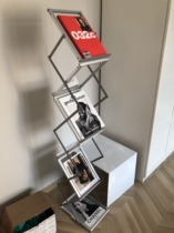 Ancient Wind Aluminum Alloy Magazine Shelf Folding Book Newspaper Shelf in DPstudio Retractable Ins Wind Display Props