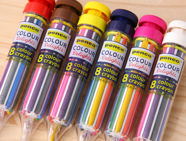 Spot Japanese children baby adult convenient multi-color crayon drawing pen 8 colors