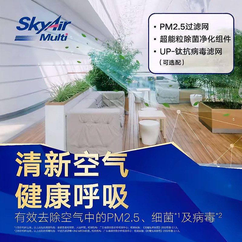 Daikin Daikin Central Air System Commercial Air Conditioner First-Class Energy Efficiency Variable Frequency Multi-Split Embedded Heating and Cooling