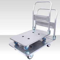 Silent stainless steel plate car Folding flatbed car trolley truck pull truck trailer cart transport truck