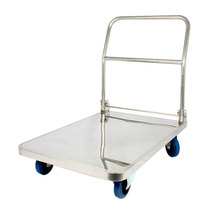 Stainless steel flatbed truck Push truck cart Pull truck Silent trolley truck trailer Folding truck