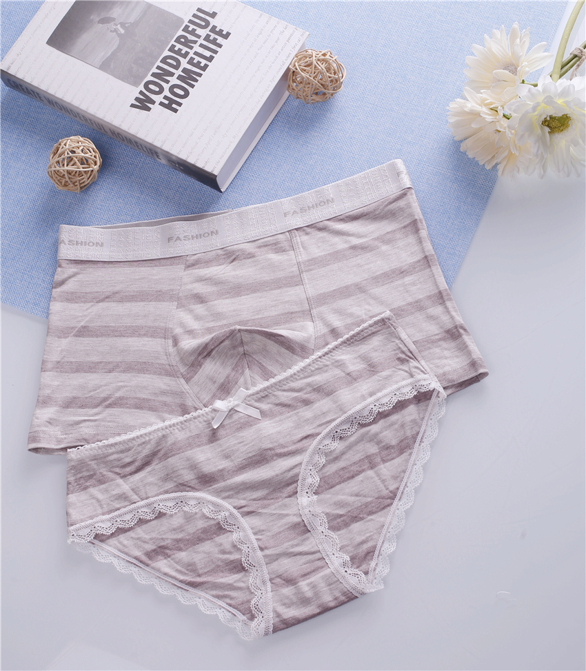 Modal cặp đôi đồ lót ở eo đơn giản không có dấu vết gói hip lady tam giác đồ lót nam boxer sọc đồ lót đồ lót đẹp