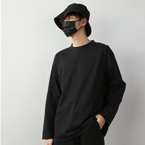 Long sleeve T-shirt men ins loose autumn hip hop white black sweater round neck base shirt interior top new