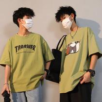 Sports short-sleeved mens loose summer clothes round neck casual five-point sleeve basketball sportswear half-sleeved summer clothes T-shirt tide