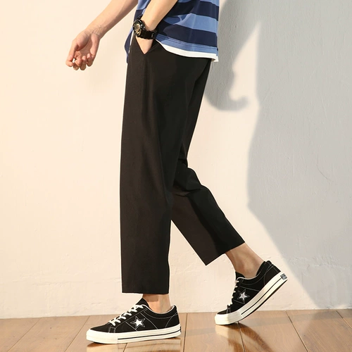 Шелковые летние тонкие штаны для отдыха, свободный прямой крой