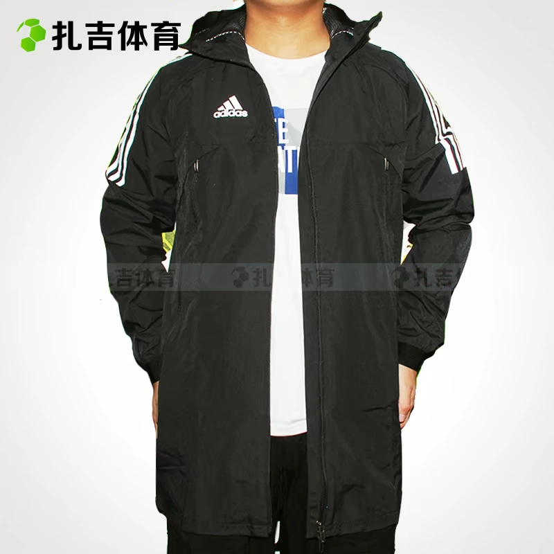 Zaji Sports Adidas mùa xuân mới ngoài trời áo khoác trùm đầu chống gió nam thể thao áo dài DM1745 - Áo khoác thể thao / áo khoác