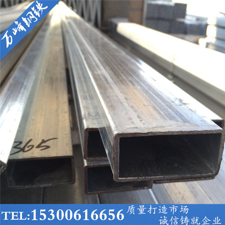 National standard steel galvanized square pipe rectangular square steel tube flat pipe square through black square iron pipe 30 30 30 50 70 70 60100