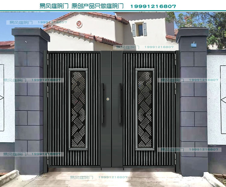 Courtyard Gate Villa District door stainless steel yard door outdoor door garden Japanese simple courtyard door iron door