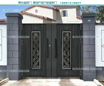 Courtyard Gate Villa CELL DOOR STAINLESS STEEL YARD PORTAL EXTERNAL DOOR GARDEN DAY STYLE BRIEF COURTYARD DOOR IRON ART DOOR