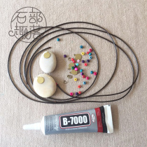 Hand-painted stone necklace accessories Copper sheet metal sheet glue rope Stone fun tribe