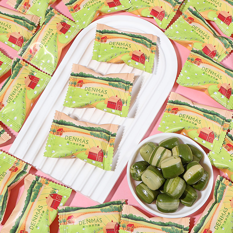 Denmas Matcha Milk Candy Bulk Wedding Candy High-Quality Gift Candy for Guests Special Candy Snacks
