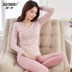 . Womens mùa xuân quần áo mùa xuân quần nền tảng cơ thể bộ trang trí ấm lót bông bottomth mỏng bông áo len t-cổ áo. 