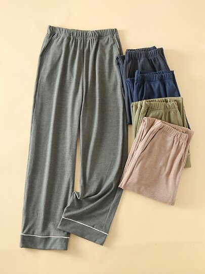Men's pajama pants, velvet trousers, winter warm brushed straight pants, velvet loose casual casual velvet autumn and winter home trousers