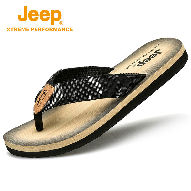 jeep slippers men's summer webbing herringbone drag men outwear outdoor sandals outdoor anti-slip beach shoes subtidal
