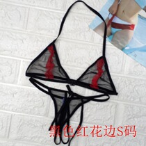 Clearance (no return) sex underwear three-point sexy passion mesh transparent underwear set 5001