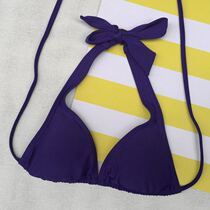 3 pieces of single sexy bikini womens swimsuit single top big cup chest purple 4329