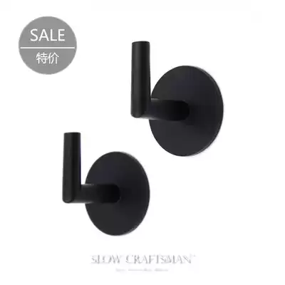 SLOW CRAFTSMAN outlet ins Wind matte black simple joker coat adhesive hook strap Wall small adhesive hook