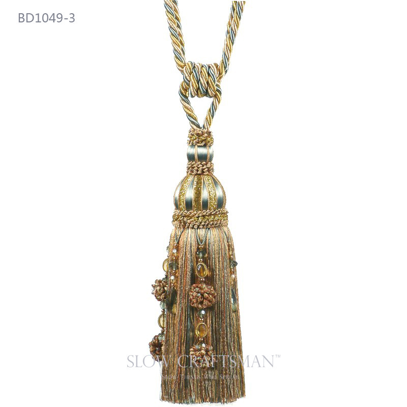 Slow Craftsman Exports European Sora Series European Retro Curtain Tassel Pendant Straps Tassels