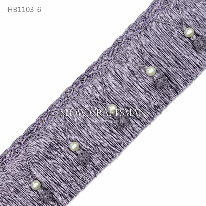 Кружевная кайма slow craftsman出口欧洲高端凌香系列 窗帘帘头毛边家具流苏花边