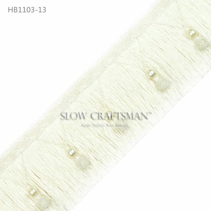 Кружевная кайма slow craftsman出口欧洲高端凌香系列 窗帘帘头毛边家具流苏花边