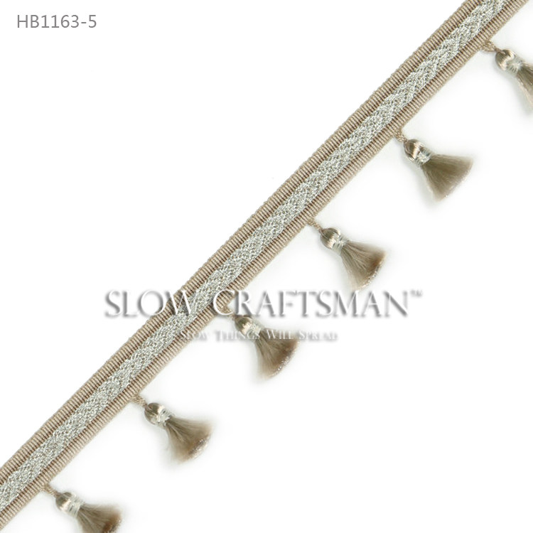 Кружевная кайма slow craftsman出口欧洲高端格伦系列 窗帘窗幔抱枕流苏穗花边