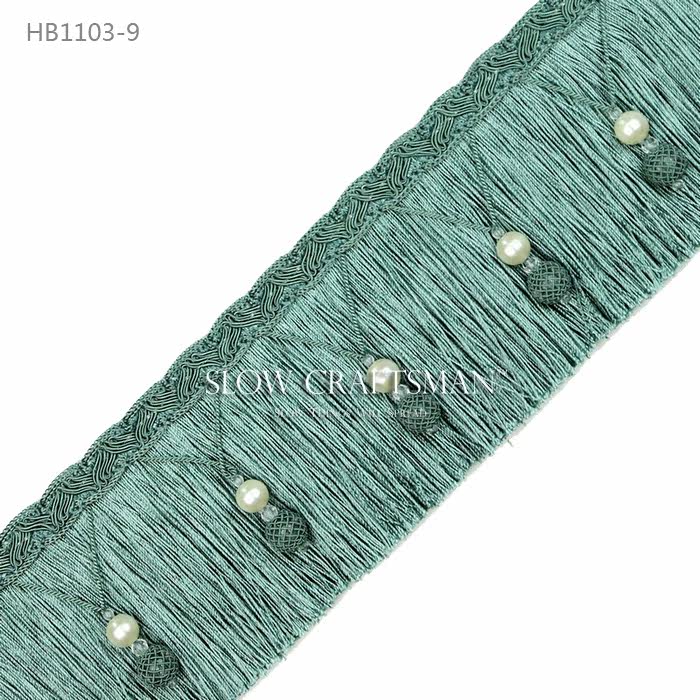 Кружевная кайма slow craftsman出口欧洲高端凌香系列 窗帘帘头毛边家具流苏花边