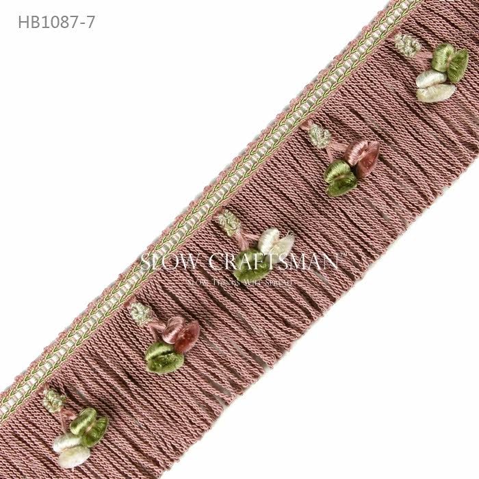 Кружевная кайма slow craftsman出口欧洲高端艾莉娜系列窗帘帘头家具绳编流苏花边