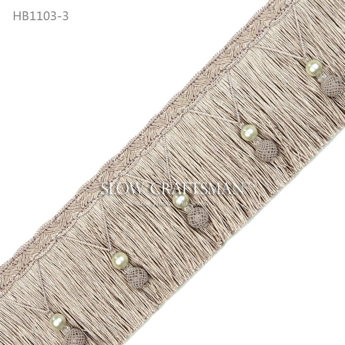 Кружевная кайма slow craftsman出口欧洲高端凌香系列 窗帘帘头毛边家具流苏花边