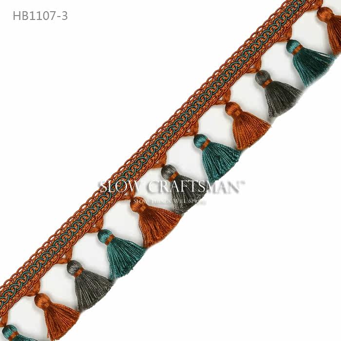 Кружевная кайма slow craftsman出口欧洲高端白山系列 窗帘窗幔抱枕家具流苏花边