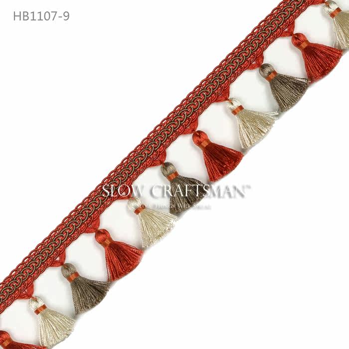 Кружевная кайма slow craftsman出口欧洲高端白山系列 窗帘窗幔抱枕家具流苏花边
