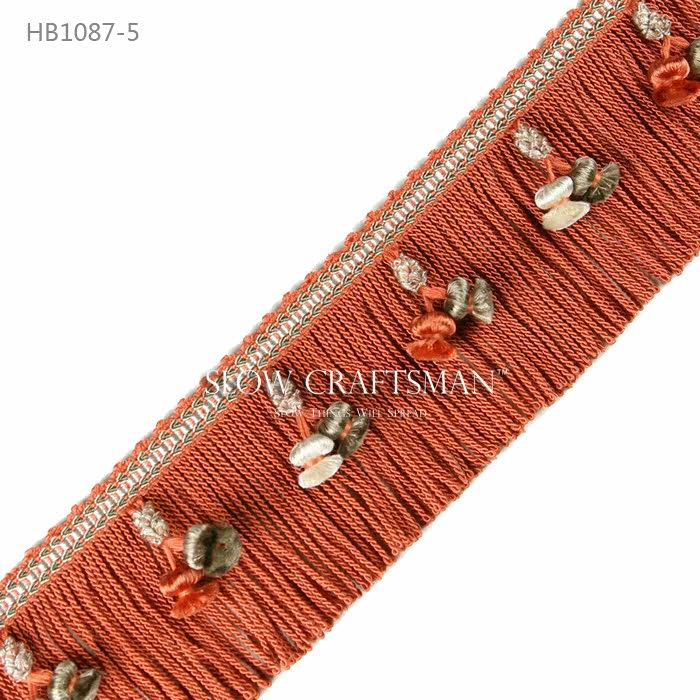 Кружевная кайма slow craftsman出口欧洲高端艾莉娜系列窗帘帘头家具绳编流苏花边