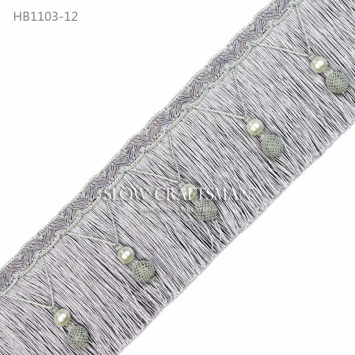 Кружевная кайма slow craftsman出口欧洲高端凌香系列 窗帘帘头毛边家具流苏花边