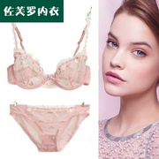 Pháp sexy đồ lót ren thêu mỏng kích thước áo ngực phù hợp với điều chỉnh thoải mái lưới sợi quyến rũ cô gái đồ lót.