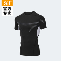 361 ° tight fitness clothes men quick dry T-shirt training Summer Sports Basketball compression jacket short sleeve