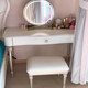 American light luxury solid wood dressing table simple net red advanced bedroom makeup table modern small apartment beech stool