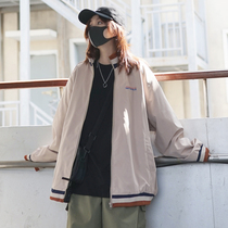 Salt series Japanese baseball jacket spring and autumn thin coat women loose bf neutral wind Street handsome cool tide bombing Street