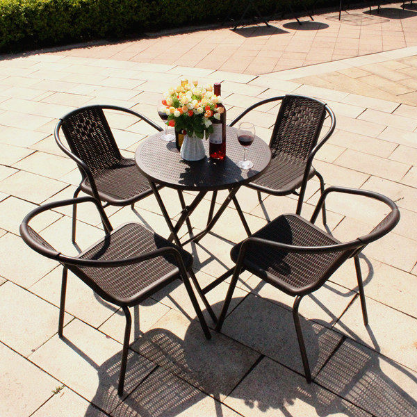 Balcony Table And Chairs Casual Rattan Chair Tea Table Coffee Living Room Outdoor Furniture and chairs Outdoor Three-five-piece kit