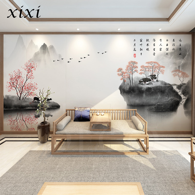 Chinese TV Backwall Wallpaper Living Room Wall Cloth Sofa Film and Television Wall Wall Cloth 2020 New 8d Mural 5d Wallpaper