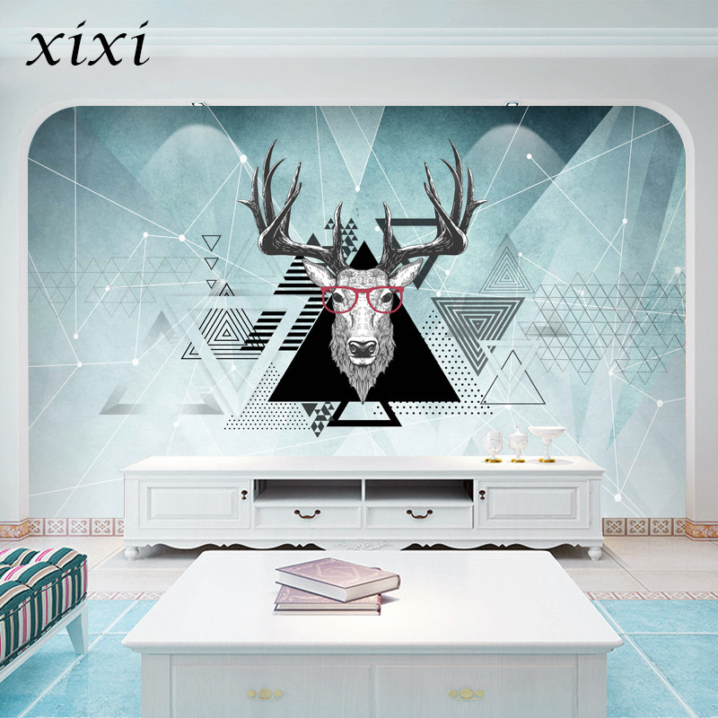 TV background wall paper 8d stereo mural Bedroom wall cloth living room wallpaper Nordic style wall cloth Modern minimalist