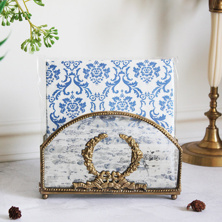 Nordic Imported Handmade Brass Glass Dining Towel Rack Palace Vinting Retro Coffee Filter Paper Clips Decoration Pendulum hot selling India-Taobao