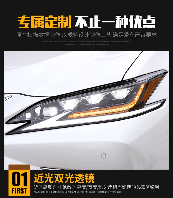 18-21 áp dụng Lexus ES200 đèn pha lắp ráp thích nghi gốc ma trận ba LED 260 phần