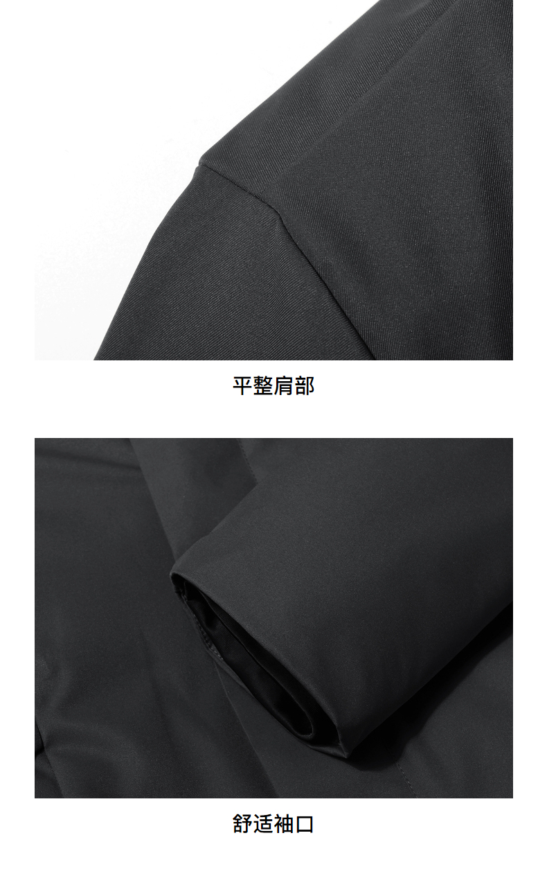 七匹狼 90%充绒 压胶防水 男热反射中长款羽绒服 图22