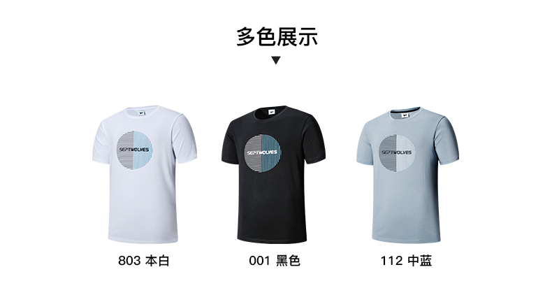 七匹狼 2020春夏新品 100%丝柔棉 男休闲印花T恤 图6