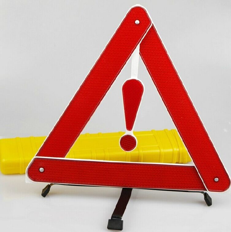 National standard reflective car warning triangle parking safety triangle warning sign fault tripod standard