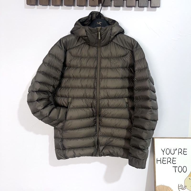 Authentic Guoxian Arc'Teryx Cerium 850 Puff Embroidered Breathable Windproof Comfortable Ribbed down Jacket for Men